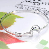 Sweet Child Party Gift Dolphin 925 Silver Bracelet Bangle SZ63