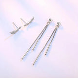 Sweet Star Angel Wings 925 Silver Tassel Earrings