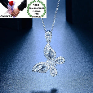 European Butterfly Zircon 18KT Pendant Necklace