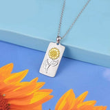 European Sun Flower 18KT Pendant Necklace