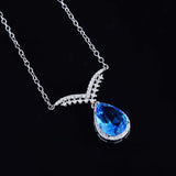 European Water Drop Zircon 18KT Necklace