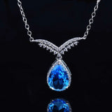European Water Drop Zircon 18KT Necklace