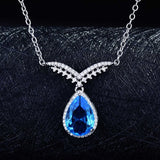 European Water Drop Zircon 18KT Necklace