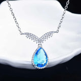 European Water Drop Zircon 18KT Necklace