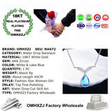 European Water Drop Zircon 18KT Necklace