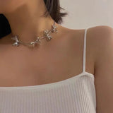 European Fine Hot Woman Girl Party Bowtie 18KT Choker Necklace