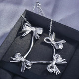 European Fine Hot Woman Girl Party Bowtie 18KT Choker Necklace