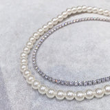 European Zircon 18KT Choker Necklace for Party Wedding