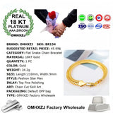 OMHXZJ Flat Snake Chain 18KT Bracelet BR134
