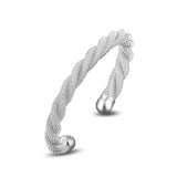 Chic Mesh Twined Silver Cuff Bracelet BR200