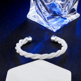 Chic Mesh Twined Silver Cuff Bracelet BR200