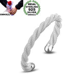 Chic Mesh Twined Silver Cuff Bracelet BR200