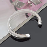 Fashion OL 925 Silver Cuff Bangle BR180