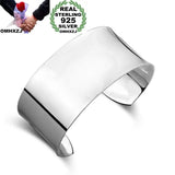 925 Sterling Silver Cuff Bangle Bracelet for Women - BR142