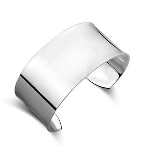 925 Sterling Silver Cuff Bangle Bracelet for Women - BR142