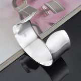 925 Sterling Silver Cuff Bangle Bracelet for Women - BR142