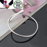 Water Drop 925 Silver Bangle Bracelet BR156