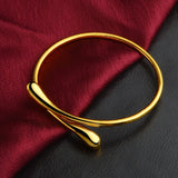 Water Drop 925 Silver Bangle Bracelet BR156