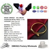 Water Drop 925 Silver Bangle Bracelet BR156