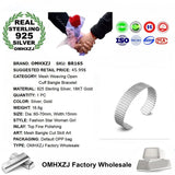 Mesh Open 925 Sterling Silver 18KT Cuff Bangle Bracelet BR165