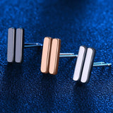 18KT Rose Stud Earrings - Ideal Party Gift for Women