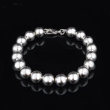 Personality OL Woman Girl Party Gift Silver Beads 925 Sterling Silver Bracelet