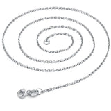 2MM Cross Chain S925 Sterling Silver Necklace for Women