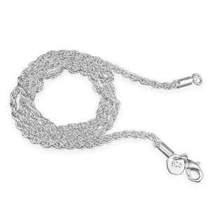 925 Sterling Silver Rope Chain Necklace