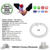 Flat Snake Chain 925 Sterling Silver Bracelet