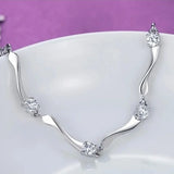 Fashion Silver Bamboo Zircon Bracelet