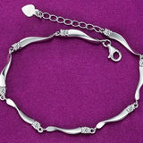 Fashion Silver Bamboo Zircon Bracelet