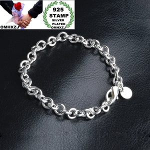 925 Sterling Silver Stamp Bracelet for Women Party Gift