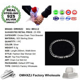 925 Sterling Silver Bracelet with Circles Chain - BR112