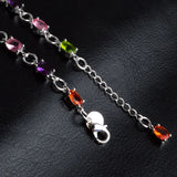 Colorful Zircon Chain 925 Silver Bracelet for Party Gift