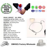 Zircon Thin 925 Silver Bracelet - Party Gift OL Woman Girl