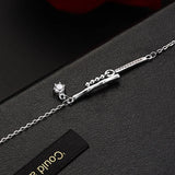 Zircon Thin 925 Silver Bracelet - Party Gift OL Woman Girl