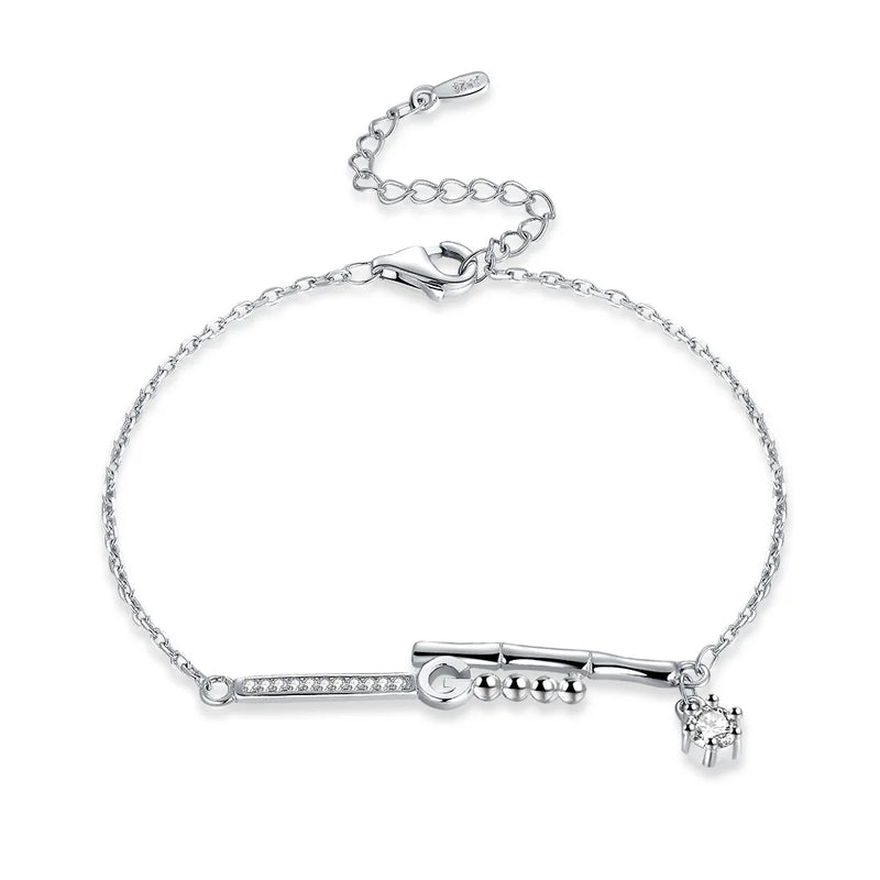 Zircon Thin 925 Silver Bracelet - Party Gift OL Woman Girl