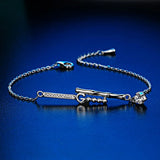 Zircon Thin 925 Silver Bracelet - Party Gift OL Woman Girl