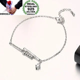 Zircon Thin 925 Silver Bracelet - Party Gift OL Woman Girl