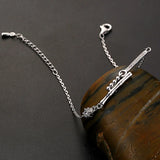 Zircon Thin 925 Silver Bracelet - Party Gift OL Woman Girl