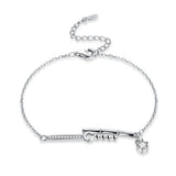 Zircon Thin 925 Silver Bracelet - Party Gift OL Woman Girl