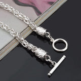 Silver Dragon Head Chain 925 Sterling Silver Chain Necklace NC97