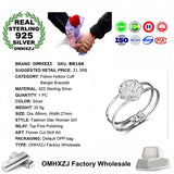 925 Sterling Silver Flower Cuff Bangle Bracelet
