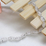 Party Gift Silver Hollow Chain 925 Sterling Silver Bracelet