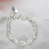 Party Gift Silver Hollow Chain 925 Sterling Silver Bracelet