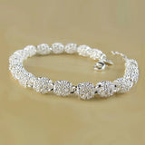 Party Gift Silver Hollow Chain 925 Sterling Silver Bracelet