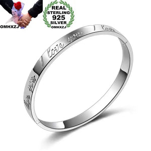 925 Silver Cuff Bracelet I LOVE YOU Gift