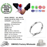 925 Silver Cuff Bracelet I LOVE YOU Gift