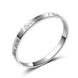 925 Silver Cuff Bracelet I LOVE YOU Gift