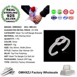 925 Sterling Silver Mesh Tie Cuff Bangle Bracelet